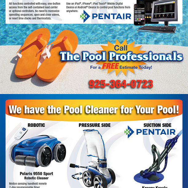 Mail Sample of a 8,5x11 Fold for The Pool Pros back side